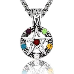 Star Pentagram Pentacle Pagan Necklace Wiccan Witch Gothic Stainless